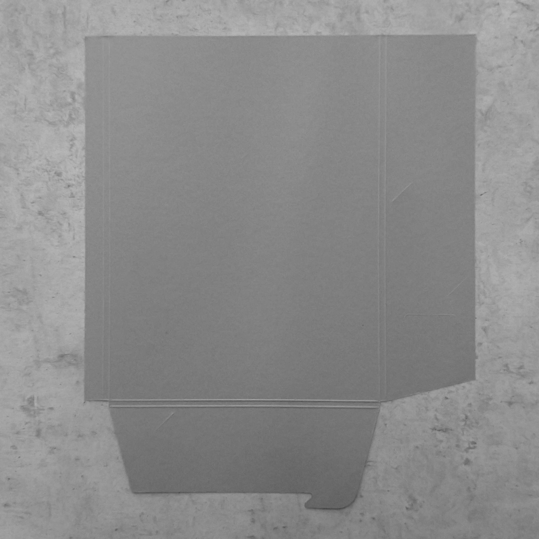 Korpus slohy – dvě klopy + zámeček, šedý matný papír
