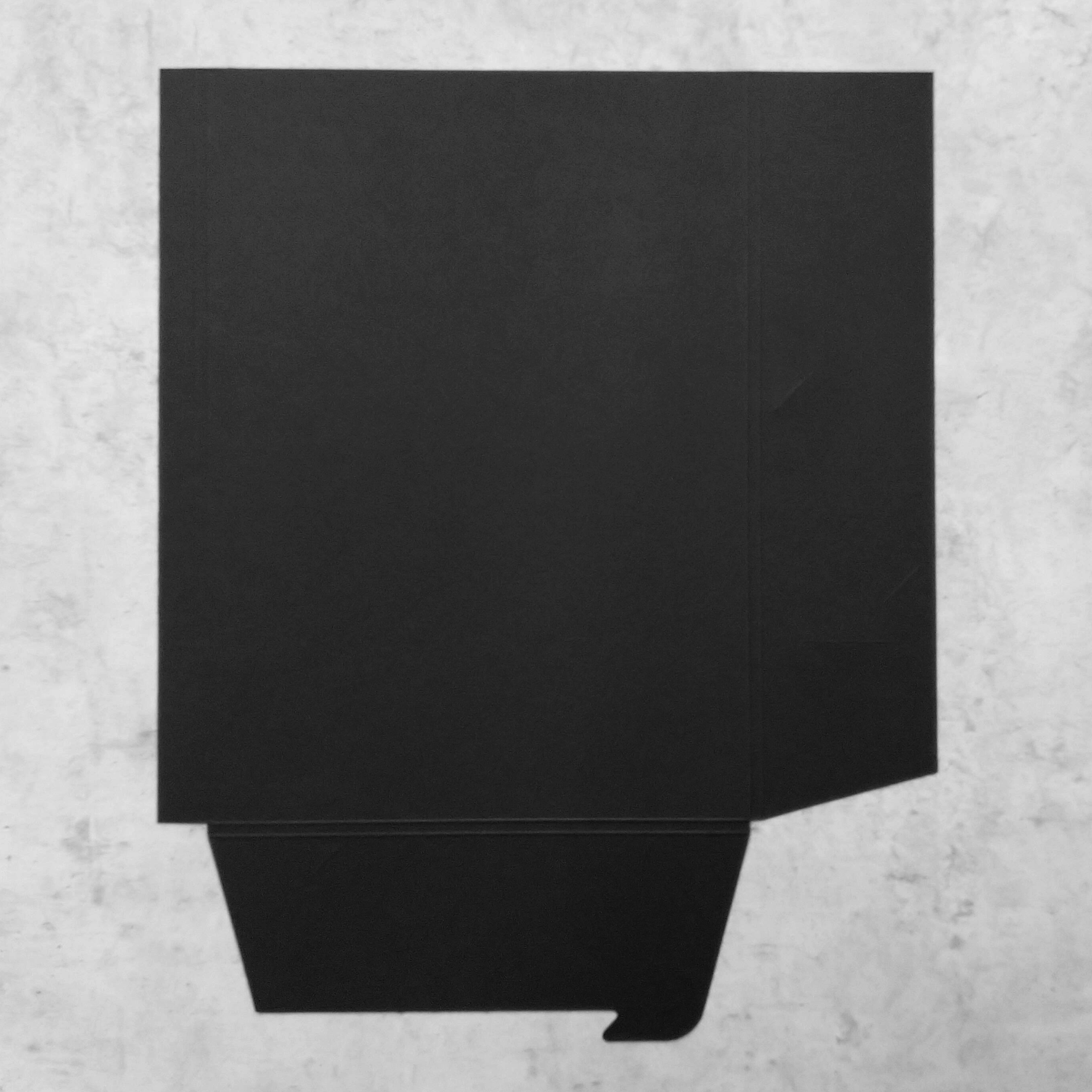 Korpus slohy – dvě klopy + zámeček, černý matný papír